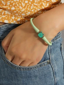 Vòng đeo tay trang trí hình ếch hoạt hình - màu xanh lá - Xem 1