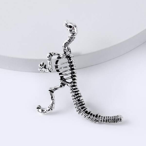 

Animal Skeleton Decor Brooch, Antique silver