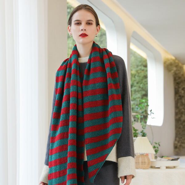 

Christmas Striped Pattern Scarf, Multicolor