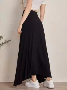 Mulvari Tie Waist Maxi Skirt - Black - View 2