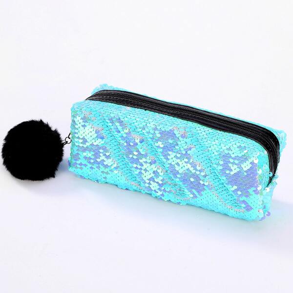 

Sequin Decor Pencil Bag, Multicolor