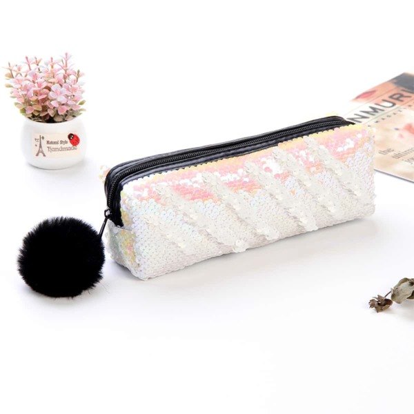 

Sequin Decor Pencil Bag, Multicolor
