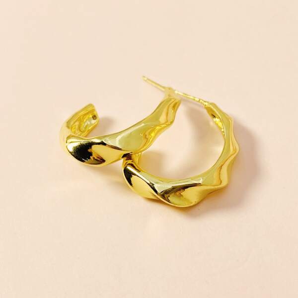 

Simple Open Hoop Earrings, Gold