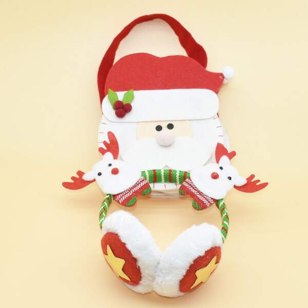 

Toddler Kids Christmas Reindeer Decor Earmuffs & Bag, Multicolor