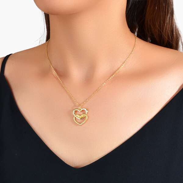 

Heart Pendant Necklace, Gold