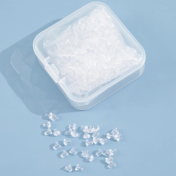 

1box Earring Back Plug, Clear