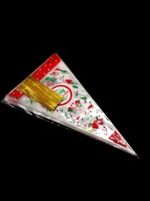 10pcs Christmas Slogan Graphic Packaging Bag - Multicolor - View 3
