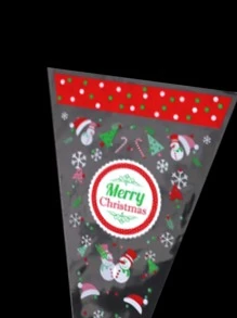 10pcs Christmas Slogan Graphic Packaging Bag - Multicolor - View 4