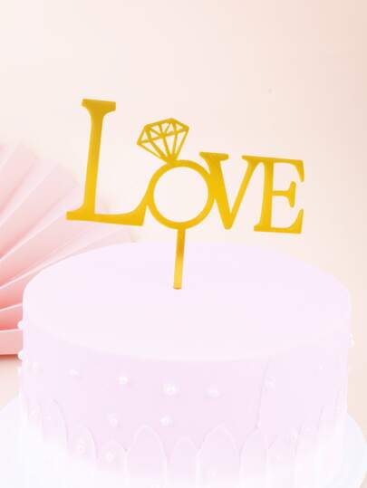 1pc Letter Design Cake Topper