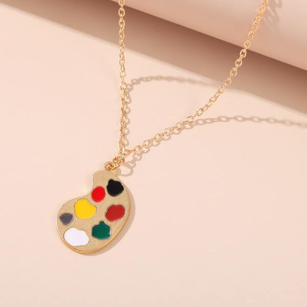

Palette Charm Necklace, Multicolor