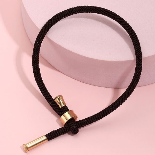 

Minimalist Adjustable Bracelet, Coffee brown