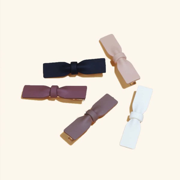 

5pcs Toddler Girls Bow Decor Hair Clip, Multicolor