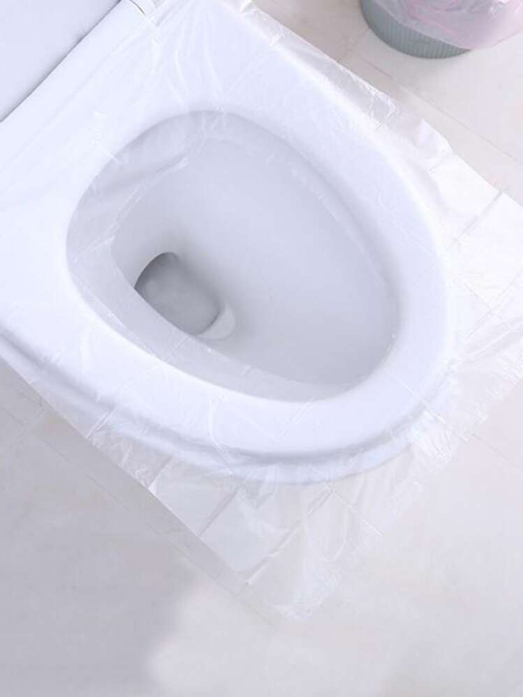 30 件一次性 PVC 马桶座套，简单透明单包装马桶座套，适用于旅行浴室装饰秋季装饰 - 無色 - 查看 3