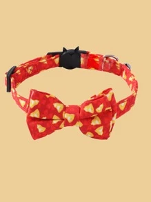 Pet Collar With Bell Design - Multicolor - View 1