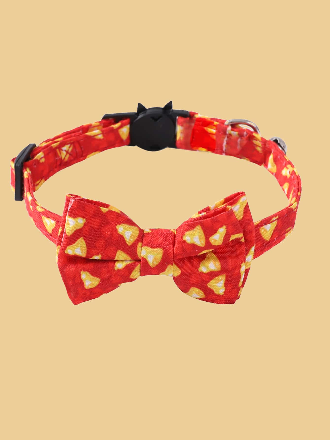 Pet Collar With Bell Design - Multicolor - View 1
