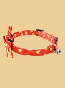Pet Collar With Bell Design - Multicolor - View 3
