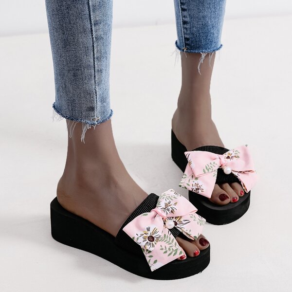 

Plants Graphic Bow Decor Slides, Pink