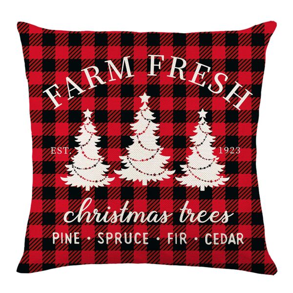 

Christmas Tree Print Outdoor Waterproof Cushion Cover Without Filler, Multicolor