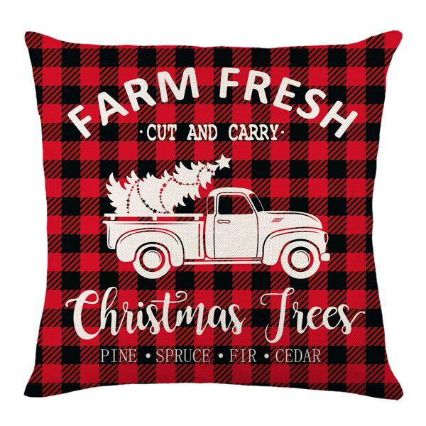 

Christmas Print Outdoor Waterproof Cushion Cover Without Filler, Multicolor