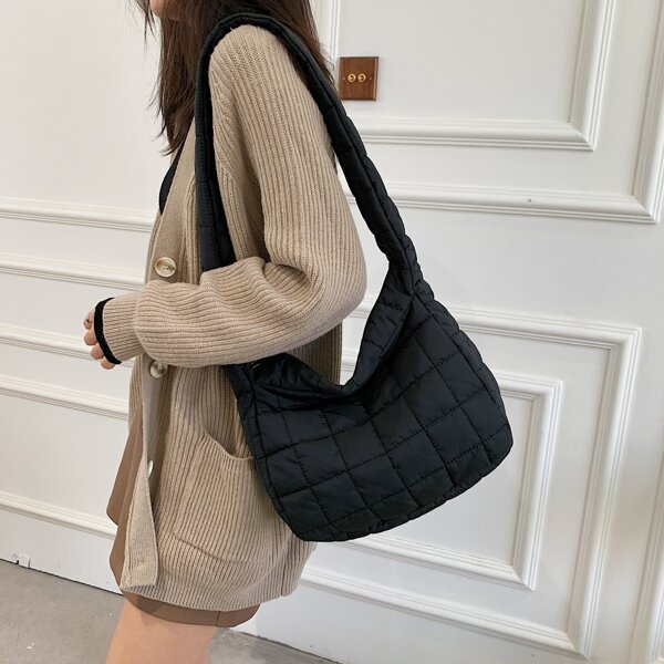 

Geo Graphic Shoulder Saddle Bag, Black