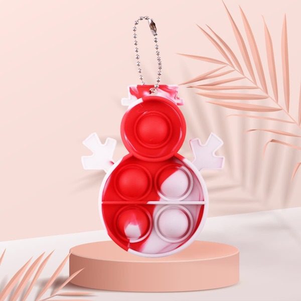 

1pc Christmas Snowman Shaped Random Push Pop Bubble, Multicolor