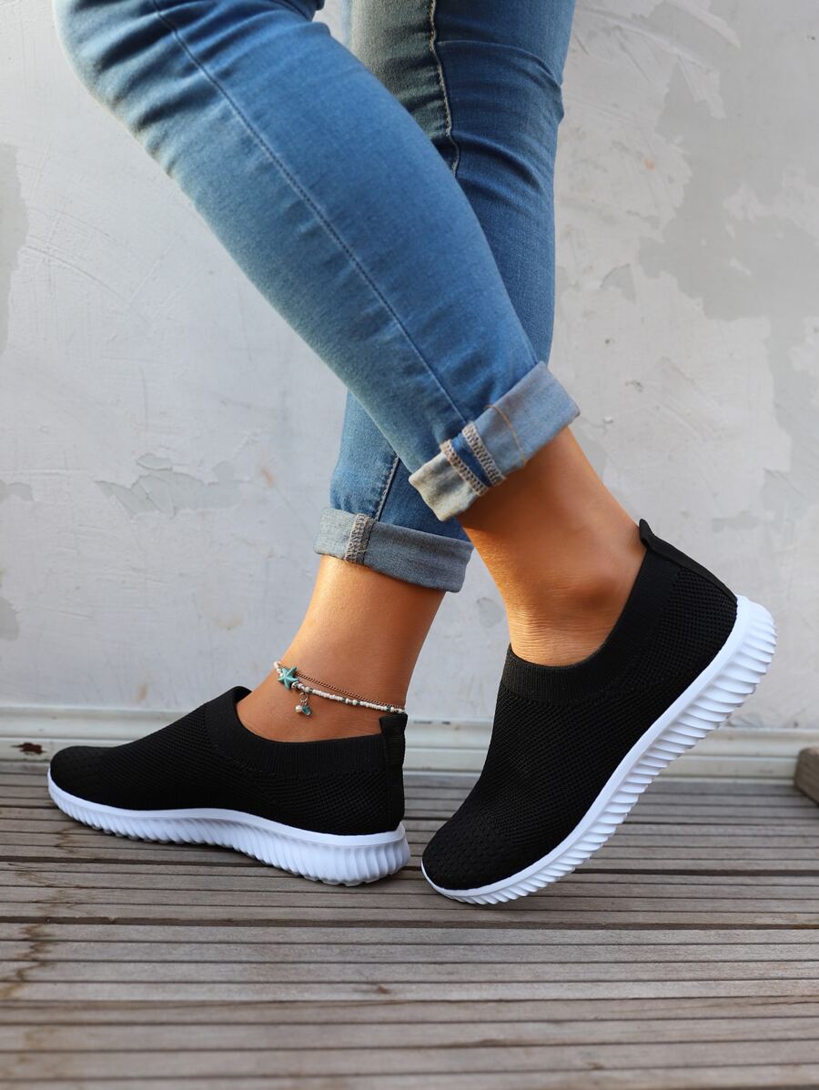 plain black sneakers womens