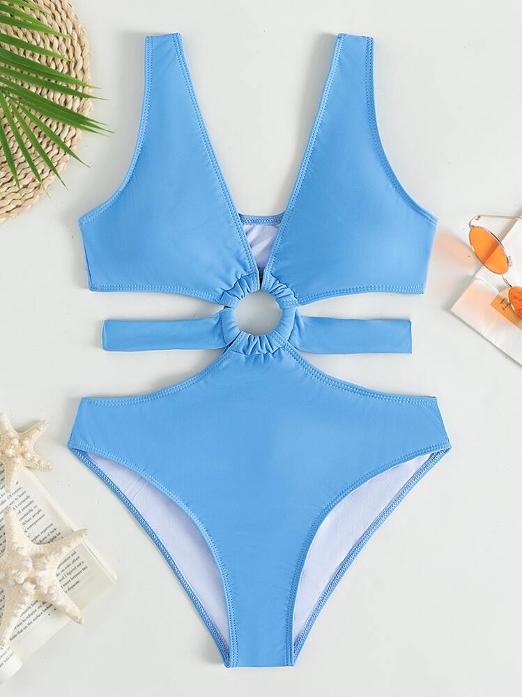 カットアウト リングリンク ワンピース水着 | SHEIN JAPAN
