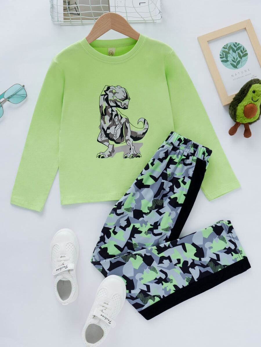 Bộ hai mảnh Gái Ngụy trang Khủng long Giải trí - Nhiều màu - Xem 1