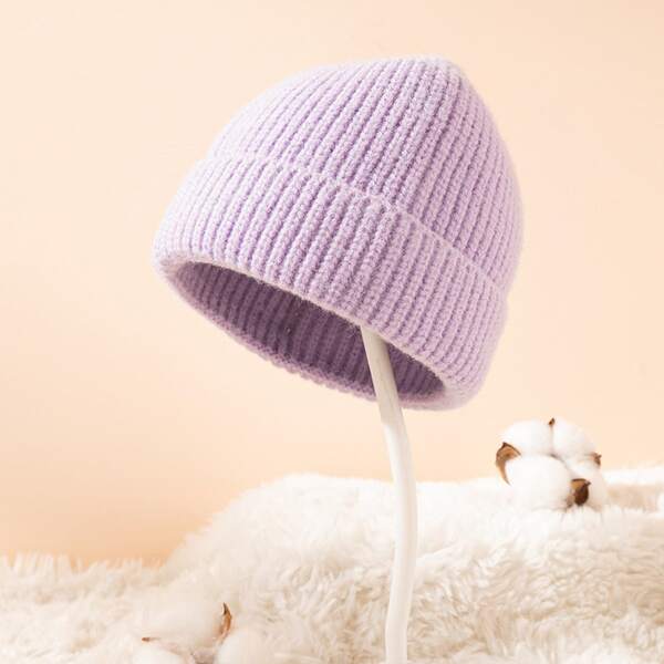

Toddler Kids Solid Beanie, Purple