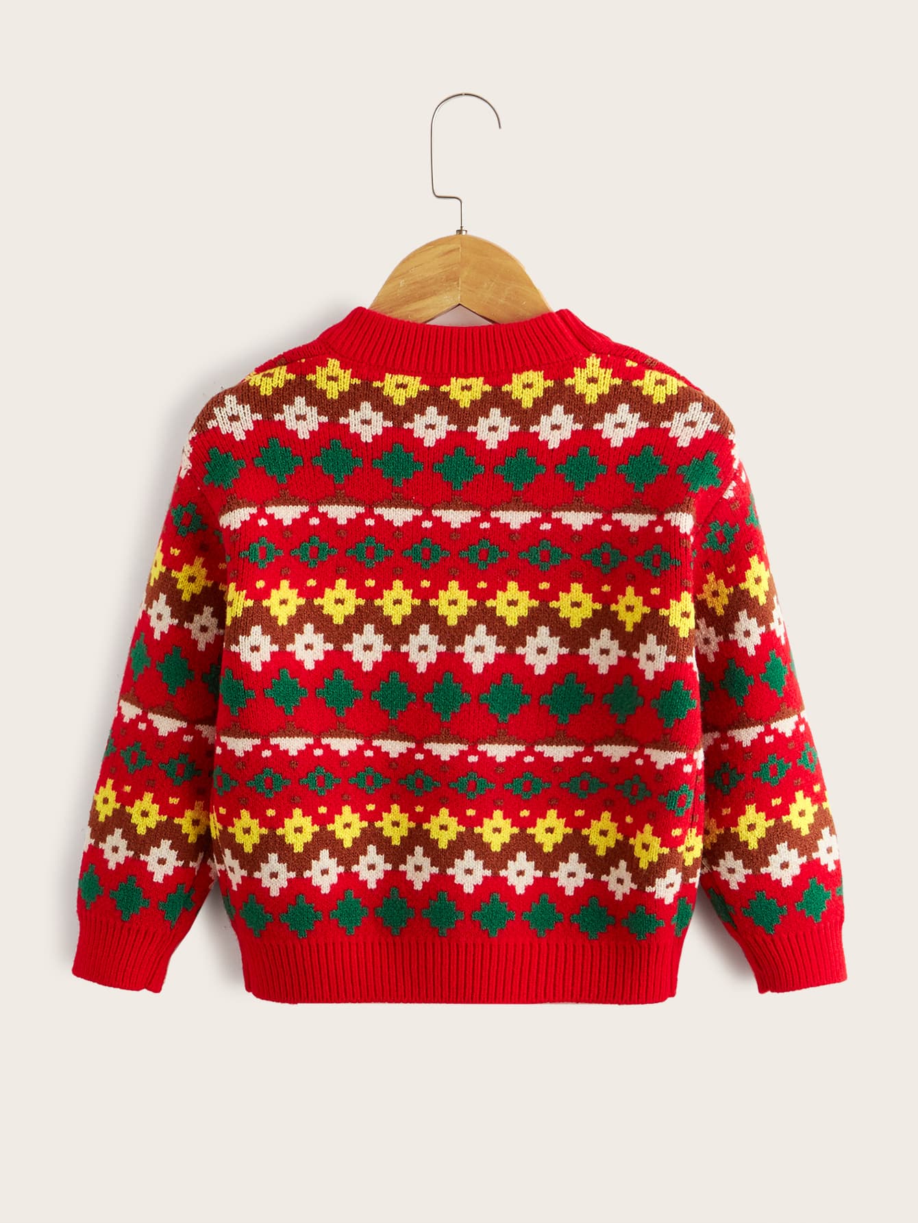 Toddler Girls Geo Pattern Sweater