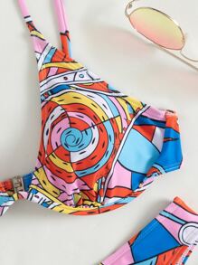 Bikini Con Aros Y Estampado Integral - Multicolor - Ver 6