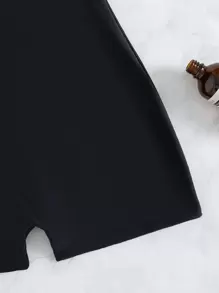 SHEIN Swim Summer Beach One Shoulder Cut Out One Piece Swimsuit - Black - View 6