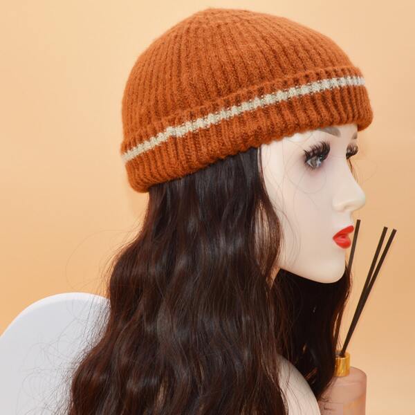 

Two Tone Beanie, Coral orange