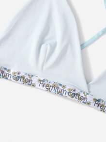 2 paquetes Sujetador triangular de talla grande con cinta con letras - Multicolor - Ver 4