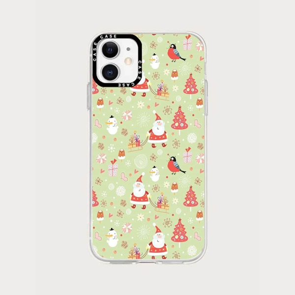 

Christmas Cartoon Graphic Phone Case, Multicolor
