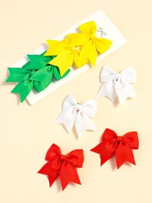 小女童8入組蝴蝶結裝飾髮夾