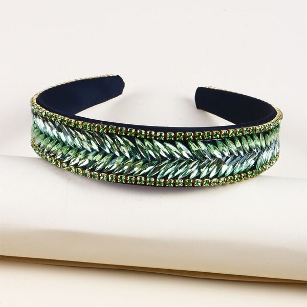 

Rhinestone Decor Wide Headband, Multicolor