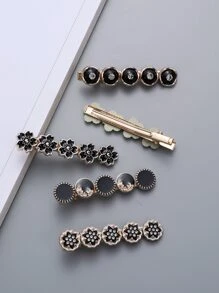 5 chiếc kẹp tóc trang trí hoa kiểu cổ điển ngày Valentine, phụ kiện tóc, kẹp tóc cài đầu, đồ dùng học tập, phụ kiện đội đầu, ghim cài tóc - Nhiều màu - Xem 2