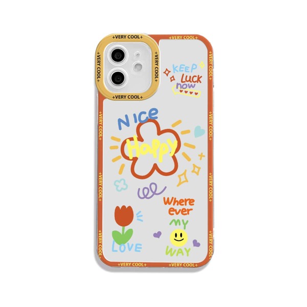 

Flower Painted Phone Case, Clear