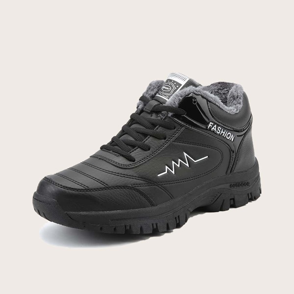 

Men Plush Inside Hiking Shoes, Black