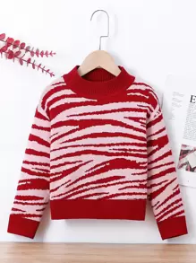 Toddler Girls All Over Print Drop Shoulder Jumper - Multicolor - View 1