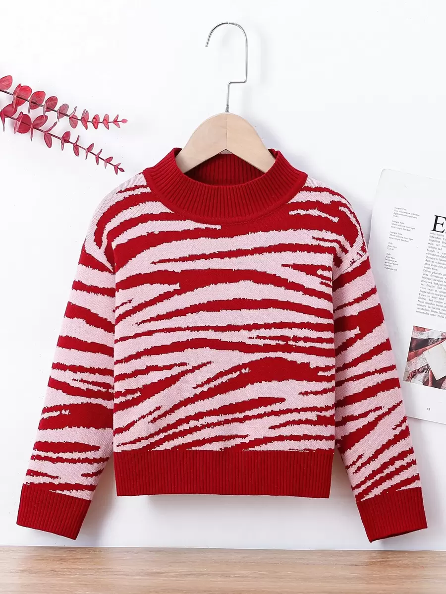 Toddler Girls All Over Print Drop Shoulder Jumper - Multicolor - View 1