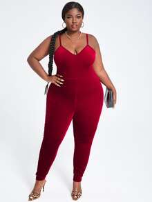SHEIN SXY Plus Size Unitard Jumpsuit