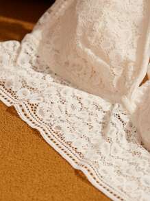 LUVLETTE ELEGANT LACE Padded Strappy Bralet - White - View 3
