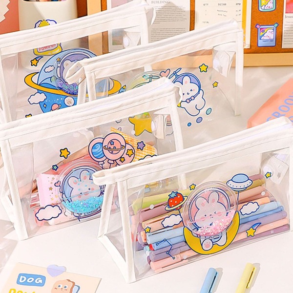

1pc Cartoon Graphic Random Pencil Bag, Multicolor