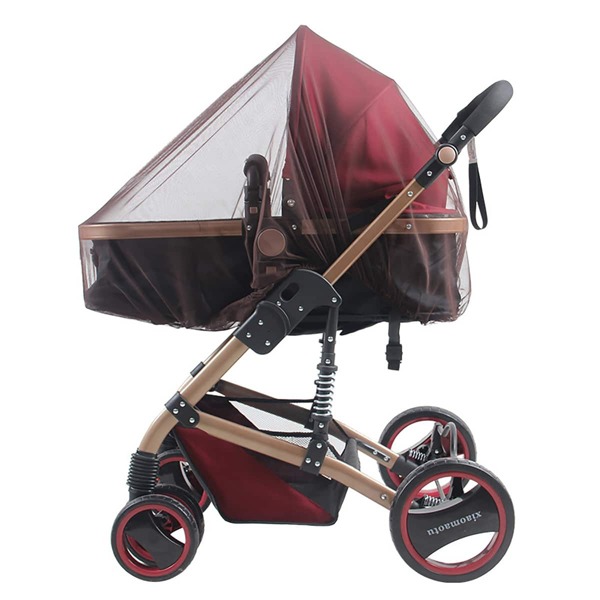 

1pc Baby Stroller Mosquito Net, Coffee brown