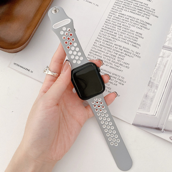 

Eyelet Silicone Watchband For iWatch, Multicolor