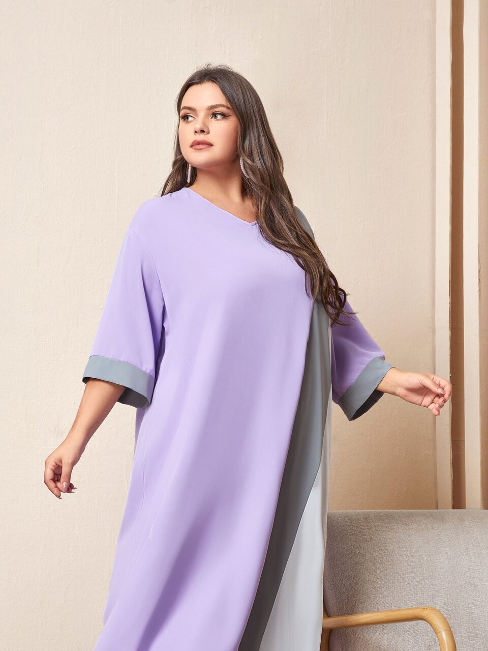 Plus Cut And Sew Drop Shoulder Tunic Dress