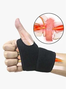 1 件氯丁橡胶运动压力腕托，非常适合男女健身运动、日常锻炼的腕部支撑。 - 黑色 - 查看 4