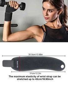 1 件氯丁橡胶运动压力腕托，非常适合男女健身运动、日常锻炼的腕部支撑。 - 黑色 - 查看 5